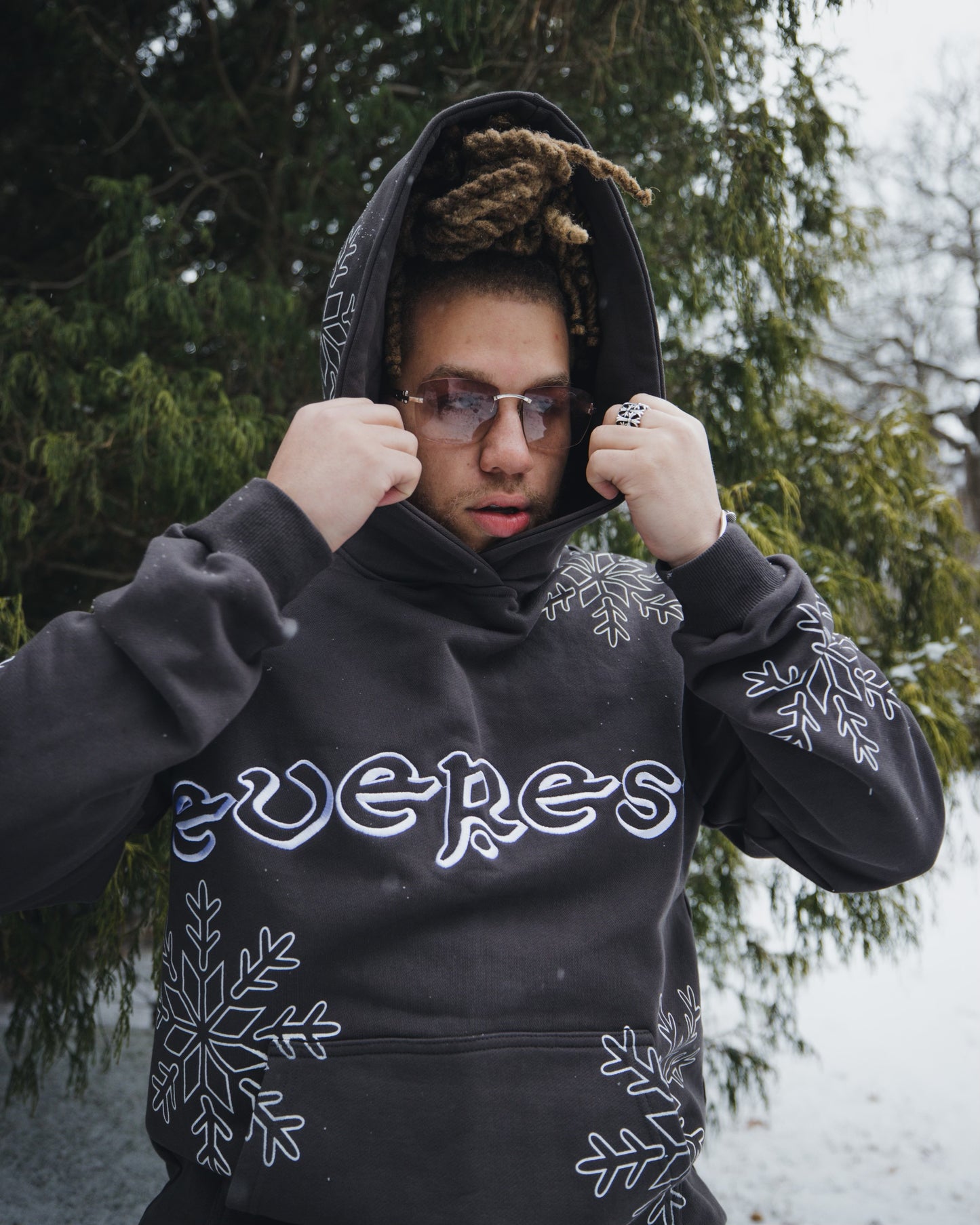 EVEREST Black Stone Wash Pull over
