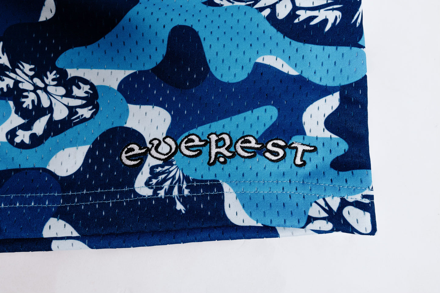Blue "Snow" Camo mesh shorts