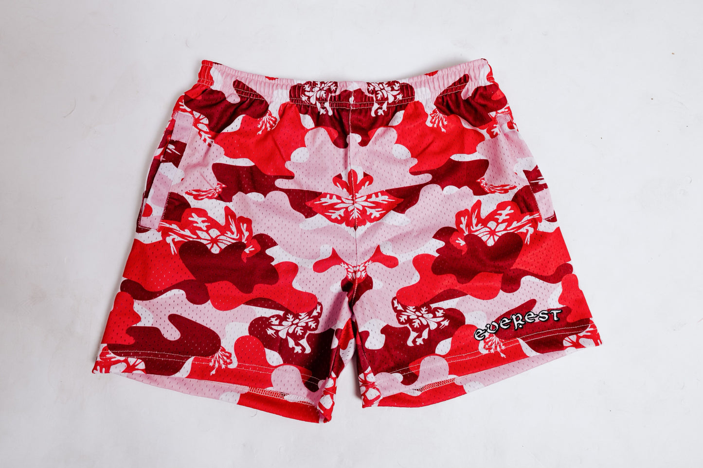 Pink "Snow" Camo Mesh Shorts